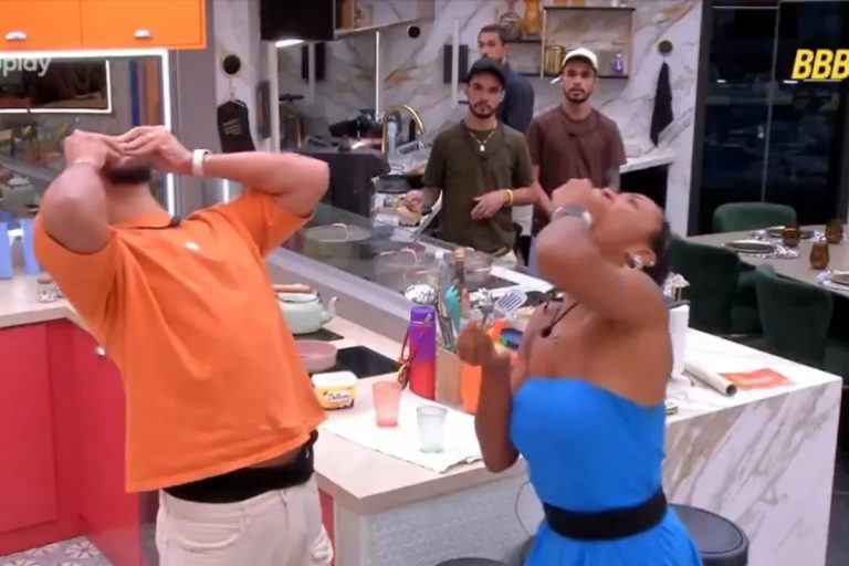 BBB 25 - Aline e Vinícius comem ovo cru