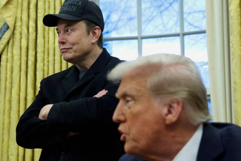 O empresário Elon Musk e o presidente dos EUA, Donald Trump