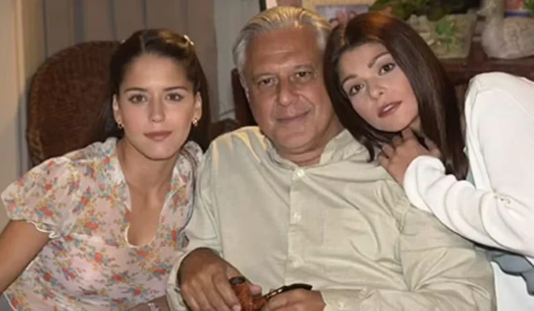 Antonio Fagundes (Salvador) com Ana Claudia Talancón (Maria de Fátima) e Itatí Cantoral (Raquel) no remake espanhol de Vale Tudo (Foto: Reprodução)