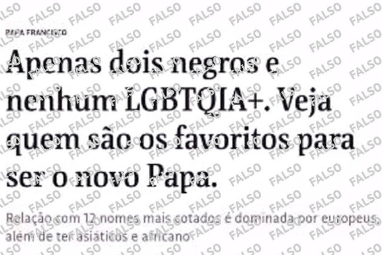 Título de reportagem da Folha sobre favoritos ao papado foi manipulado em posts nas redes - 24/04/2025 - Mundo