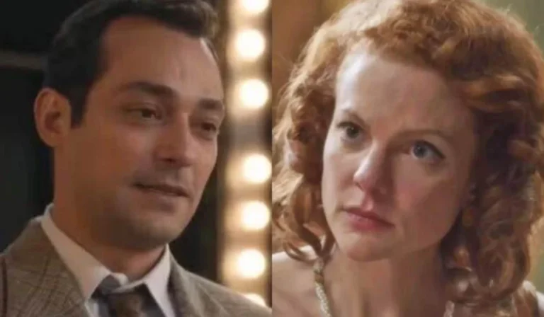 Alfredo (Eduardo Sterblitch) e Teresa (Maria Eduarda Carvalho) em Garota do Momento (Foto: Reprodução/TV Globo)