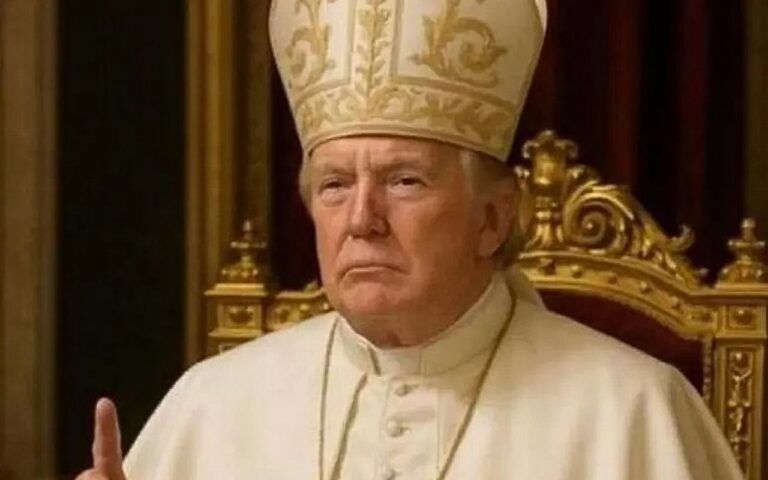 Trump comenta imagem em que aparece como Papa Melania achou fofo- Reprodução Instagram