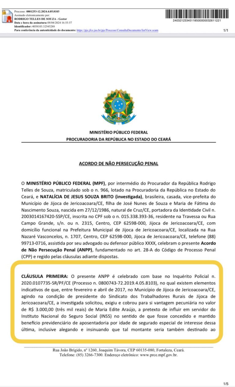 Vereadora do Ceará firma acordo com a Justiça em caso de golpe contra o INSS que desviou R$ 430 milhões - Cn7