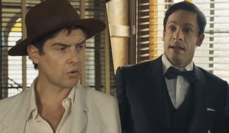 Candinho (Sergio Guizé) dá flagra em Celso (Rainer Cadete) em Êta Mundo Melhor (Foto: Reprodução/TV Globo)